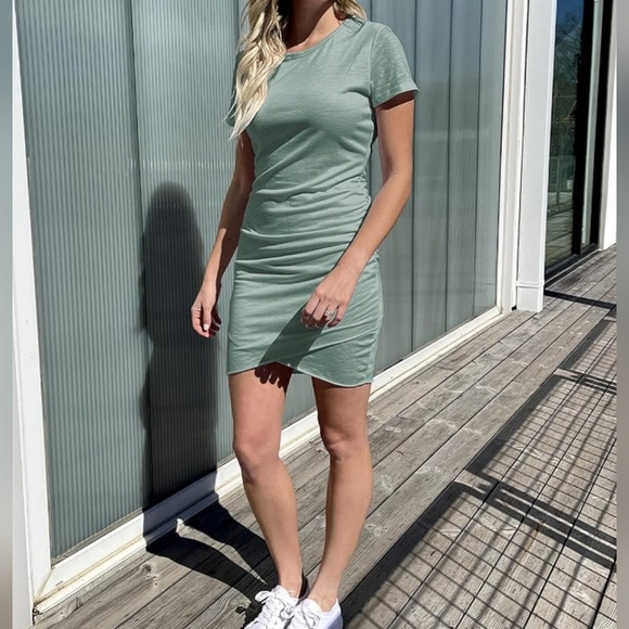 Teal Green Tshirt Dress - Picture 1 of 2